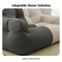 No Assembly Required Beanbag Sofa High-Density Filling Upholstered Foam Couch Removable and Washable Cover Lounge Seating Maintains Shape for Students, Young Adults, Bedroom, Dorm Room, Small Apartment, Reading Corner