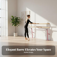 Wall-Mounted Dance Bar Space-Saving Adjustable Height Dance Barre Heavy Duty Home Ballet Practice Bar for Adults, Dancers, Gym