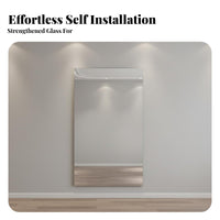 Shatterproof Self Mirror Tile Shatter Resistant Frameless Splicing Mirror Easy Installation Tempered Glass Wall Panel Distortion-Clear for Dancers, Fitness Enthusiasts, Dance Studio