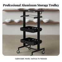 Rolling Wheels Hairstylist Tool Utility Trolley Lightweight Frame Multi-Drawer Stylist Utility Trolley Long-Lasting Construction Beauty Trolley Multiple Drawers for Hairstylists, Hair Stylists, Barbers, Salons, Barbershop, Barber Shops Parlor