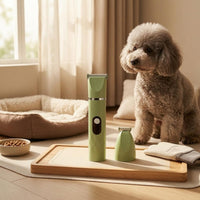 Multi-Function Grooming Trimmer Handheld Pet Trimmer Light Green for Body Trimming