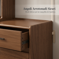 Solid Wood Narrow Bedside Table with Drawers for Small Spaces