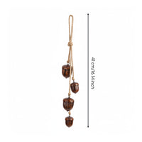 Decorative Bell with Rope Rustic Jute Rope Bells Hanging Bells Aged Bronze Ornament Handmade for Doorway, Wreaths