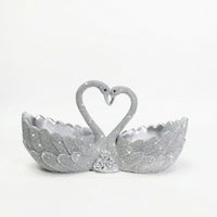 Swan Storage Ornament Romantic Swan Organizer Decor Exquisite Scalloped for Entryway, Dresser
