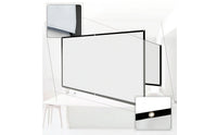 Display Screen with Black Borders Foldable Display Screen with Eyelets Portable Easy to Install for Home Theater