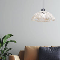 Bohemian Pendant Light Shade Artistic Design Macrame Ceiling Light Shade Crochet Lamp Cover for Bedroom, Cafe