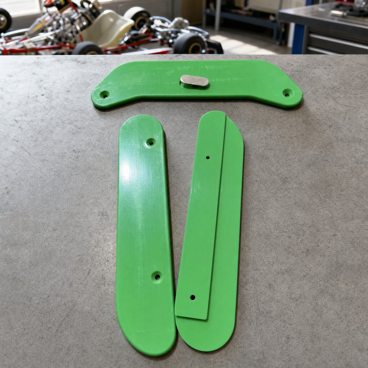 Wear-Resistant Chassis Guard with Mounting Fastener Slimline Kart Chassis Protection Guard for Racers, Hobby Builders