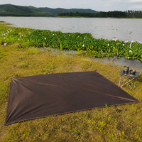 Camping Tarp Waterproof Rectangular Tarp 210cm×140cm With Storage Bag Outdoor Sun Shade