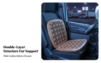 Massaging Plastic Massage Seat Cushion Breathable Cooling Car Seat Pad Heat Insulating for Truck Drivers, Commuters, Summer, Long Drives