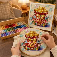 2026 New Cross Stitch Kit for Living Room Embroidery - Lucky Character and Bag Design