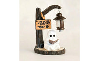 Tabletop Ghost Statue with Lantern Indoor Halloween Ghost Decor Rustic Halloween Decor Whimsical for Collectors