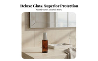 Honey-Toned Glass Spray Bottle Controlled Dispensing Honey-Toned Glass Pump Bottle Portable Cosmetic Dispenser Leak-Resistant