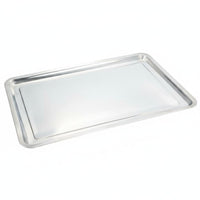 adaptable Rectangular Food Tray Easy to Clean Rectangular Serving Tray long-lasting Kitchenware adaptable Use for BBQ lovers, Party Planners, Restaurant, Barbecues, Kitchen preparation, Cafeteria