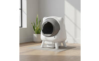 Large Capacity Automatic Feline Litter Box Anti Tracking Self Cleaning Litter Box Low Mess Automatic Feline Toilet App Control