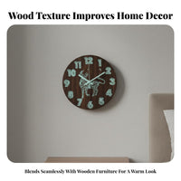 Easy to Read at Night Illuminate in the Dark Wall Clock Creative Design Luminous Wall Clock Large Numerals for Teens, Bedroom, Living Room