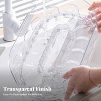 Refrigerator Turntable Organizer Transparent Design Rotating Tray Turntable