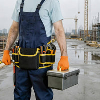 Tool Waist Bag Waterproof Waist Tool Bag Work Gear Multiple Pockets Reinforced