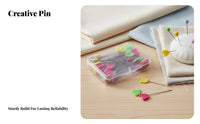 Flower Head Sewing Pins Comes with Storage Box Flower Head Textile Pin End for DIY Enthusiasts, Quilters, Crafting, Dressmaking, Decorations