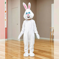 Hare Costume with Headpiece Furry Hare Costume Full-Body Bunny Suit for Children, Young Children