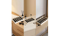 Cloth-coveredCovered Eyeglass Storage Tray Slim Eyeglass Organizer Compact Sunglass Display Tray Long-Lasting for Dressing Table