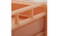 1/64 Scale Cargo Tricycle Model Unpainted Three-Wheeled Cargo Trike Orange-Peach Finish Three Wheel Flatbed Truck Model Side Railings