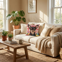Easter Egg Throw Pillow Cover Double-Sided Printing Chihuahua Easter Pillowcase for Living Room, Bedroom, Sofa, Home Decor