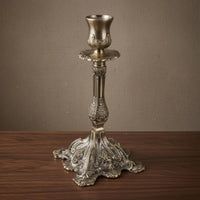 Ornate Metal Candlestick Holder Stable Vintage Metal Candle Holder 4Footed Candle Stand