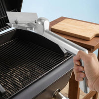 Aluminum Alloy Barbecue Scraper Smooth Finish Bbq Scraper White Grip End for Griddle