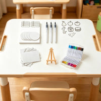 Textured Drawing Kit Textured Craft Kit with Easel Mixed Media Art Set for Kids, Beginners, Classroom