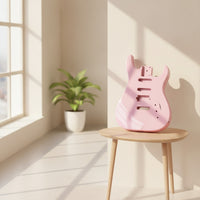 Glossy Guitar Body with Routed Cavities Contoured Electric Guitar Body Natural Instrument Classic for DIY Hobbyists