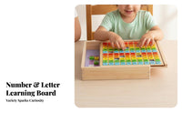 Develops Fine Movement Skills Alphabet Board Game Board Child-Safe ABC Board Game Board Natural Wood for Toddlers, Preschoolers