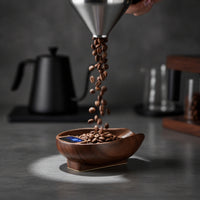 Digital Coffee Bean Weighing Tray with Scale Electronic Wooden Coffee Dosing Tray Single-Dose Weigh Boat Exact for Espresso Enthusiasts