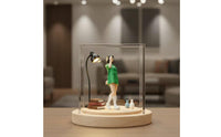 1:64 Scale Girl Figure Cute Design 1:64 Miniature Scale Female Figure Tiny People Model Highly Detailed 2.6cm Female Model