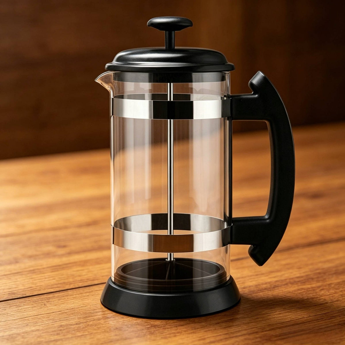 Plunger Pot Coffee Maker Stainless Steel Strainer Glass Coffee Plunger Multi-Function Tea Press Pot for Home, Office, Kitchen