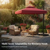 Security Guard Umbrella Protection Roman Umbrella Waterproof Sidesupport for Street Vendors, Families, Courtyards, Building Entrances, Patio