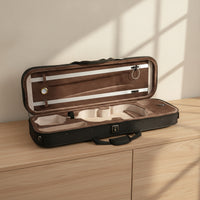 Violin Case Portable Violin Case with Hygrometer Travel Carrying Cases for Lessons, Commuting