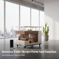 Convertible Lift-Top Table Hidden Compartments Living Room Furniture for Bedroom