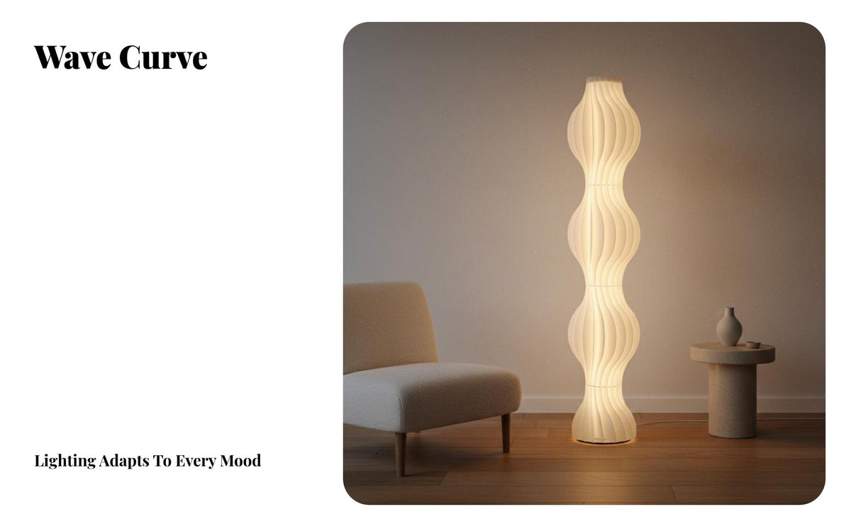 Nordic Design Grass Skirt Lamp Built-in LED Pleated Floor Lamp Stable Base Corner Accent Light Flicker-without Flicker for Young Adults, Interior Designers, Professionals, Living Room, Bedroom, Reading Nook, Office