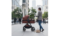 Reversible Seat Foldable Newborn Pram Shock Absorption Convertible Baby Stroller Lightweight 7.8kg Reclining Baby Carriage for Toddlers