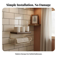 surfaceMounted Tissue Box with Shelf Multi-Functional Storage for Powder Room, RV