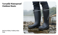 Waterproof Fishing Boots men's Tall Rain Boots Easy to Clean men's Wellingtons for Fishermen, Gardeners, Rainy Days, Wet Weather, Gardening