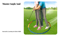Fixes Slice and Hook Golf Clock Swing Coach Builds Muscle Memory Golf Swing Coach Portable for Young Players, Beginners, Driving Range
