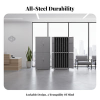 Lockable Wall-Mounted Lockbox Large Capacity Multi-Door Physical Locker Easy Management Locking Cabinet Long-Lasting for Property Managers, Car Dealership Employees, Business Owners, Real Estate Estate Agency, School, Warehouse, Workshop