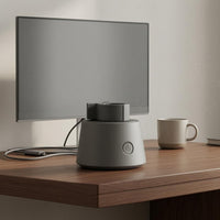 Adjustable Rotating Fan Base Type-C Charging Clamp Fan Stand Rechargeable Cooling Accessory Battery Powered