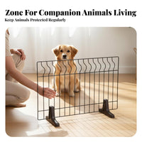 Freestanding Wire Pet Fence Expandable Design Indoor Enclosure Multiple Configurations Safety Gate for Dog Owners, Doorways, Living Room, Hallways