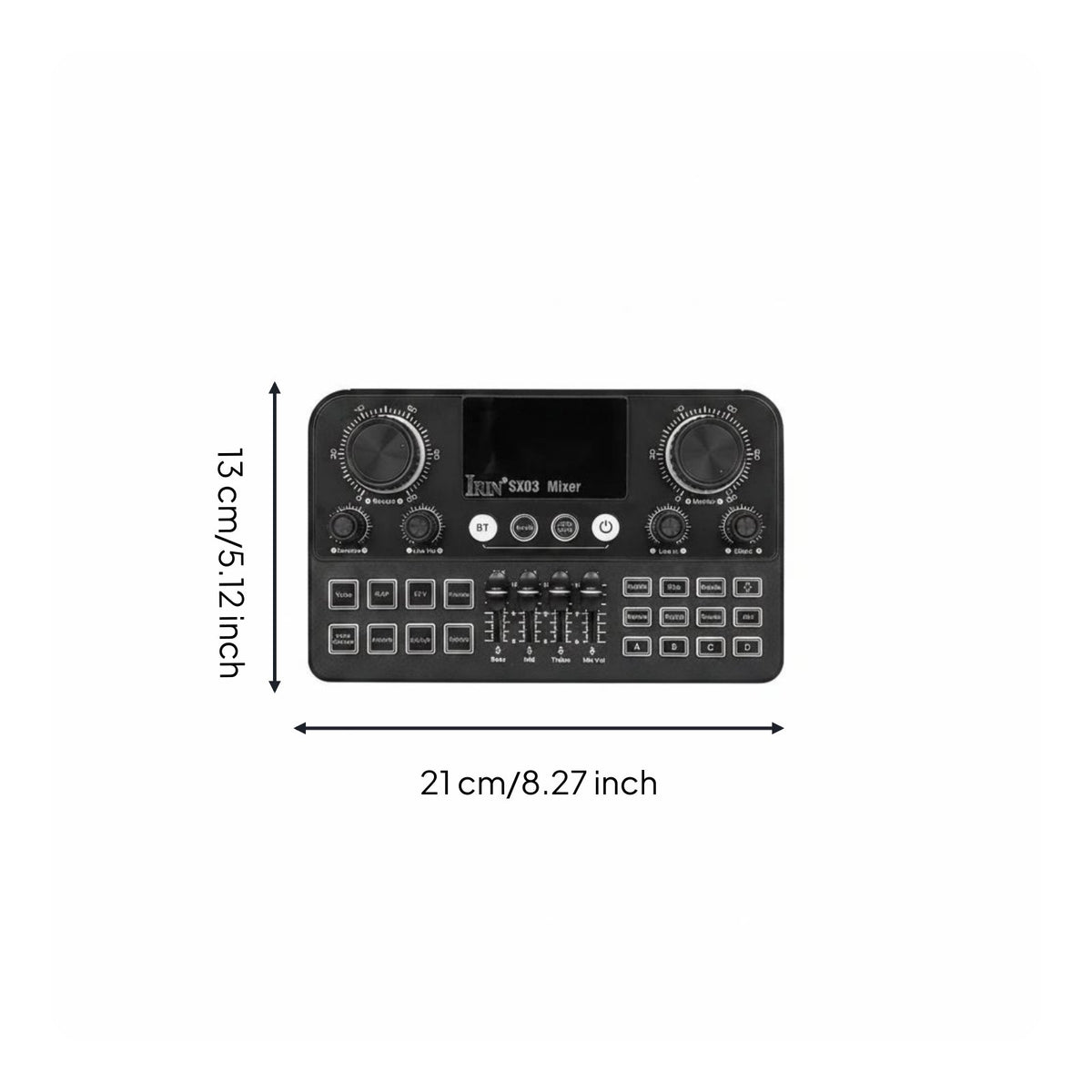 Bluetooth Connection Live Broadcasting Sound Card Noise Reduction Broadcasting Audio Mixer Portable for Singers