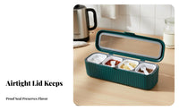 4 Compartment Seasoning Box Compartmentalized Design 4-Compartment Seasoning Box Nordic Design Divided Spice Container Set for Countertop, Pantry