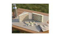 Travel Mahjong Set Reptile-Textured Pattern Box Portable Travel Mahjong Game Compact for Journeyers, Students, Camping, Dorm Room, Parties