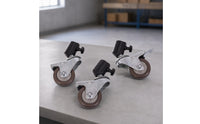 3 Pieces Studio Equipment Caster Metal Caster with Tube Mount 360° Rotation Casters for Video Production
