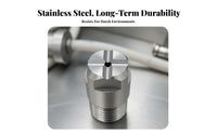 Stainless Metal Rectangle Nozzle Wide Angle Solid Cone Nozzle Rust-Resistant Flat Fan Spray Tip for Cooling Systems, Fire Suppression